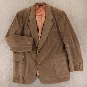 VTG Executive Collection Jacket 46R XL Brown Blazer Sport Coat Patch Pockets